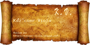 Kácser Viola névjegykártya